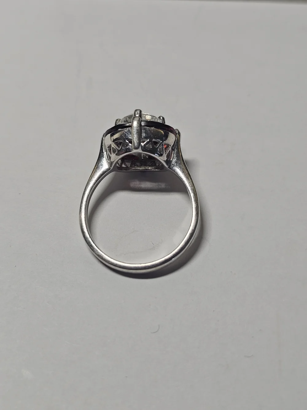Sterling Silver 925 Stone Cocktail Ring - Size 7
